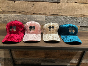 2BlkWomen™ Velvet Logo Hats