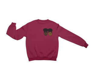 2BlkWomen™ Logo Embroidered Crewneck Sweatshirt