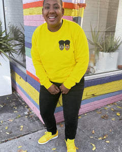 2BlkWomen™ Logo Embroidered Crewneck Sweatshirt